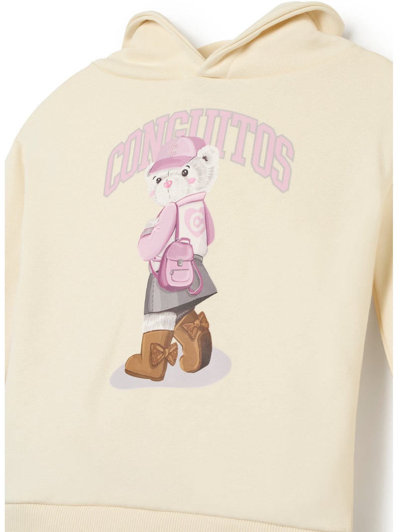 Sweatshirt conguitos sudadera con logo animado Bege - Kiabi