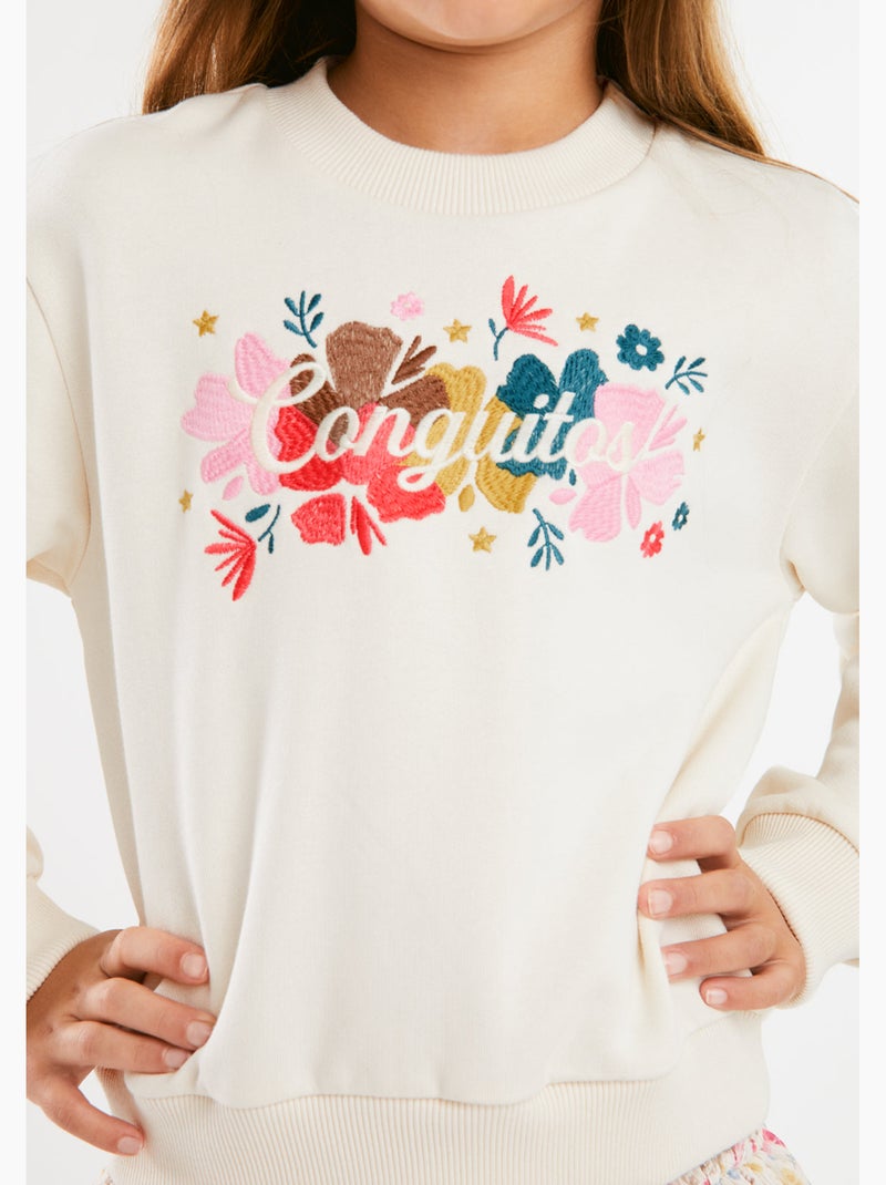 Sweatshirt conguitos sudadera logo Branco - Kiabi