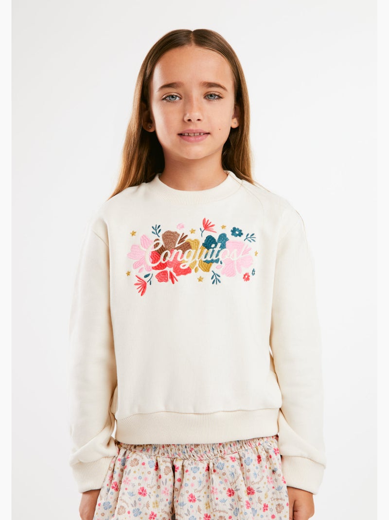 Sweatshirt conguitos sudadera logo Branco - Kiabi