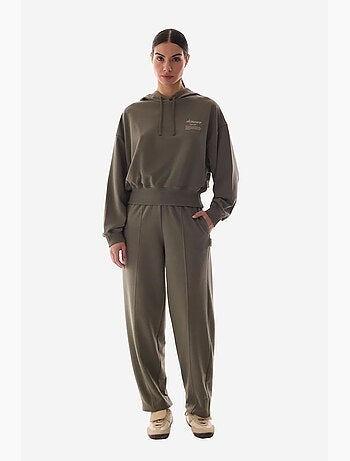 Sweatshirt crop com capuz e manga comprida penti
