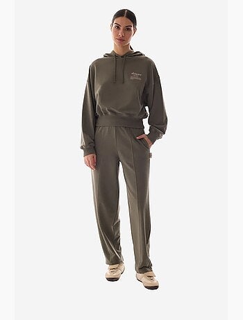 Sweatshirt crop com capuz e manga comprida penti