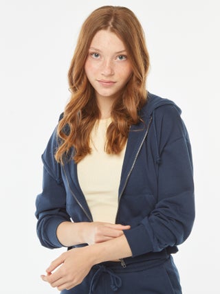 Sweatshirt cropped com capuz