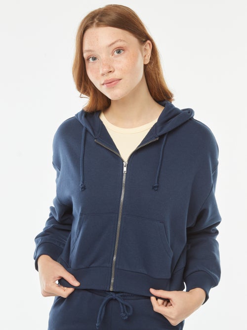 Sweatshirt cropped com capuz - Kiabi