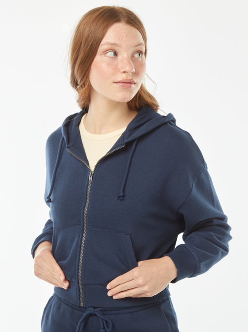 Sweatshirt cropped com capuz - Kiabi