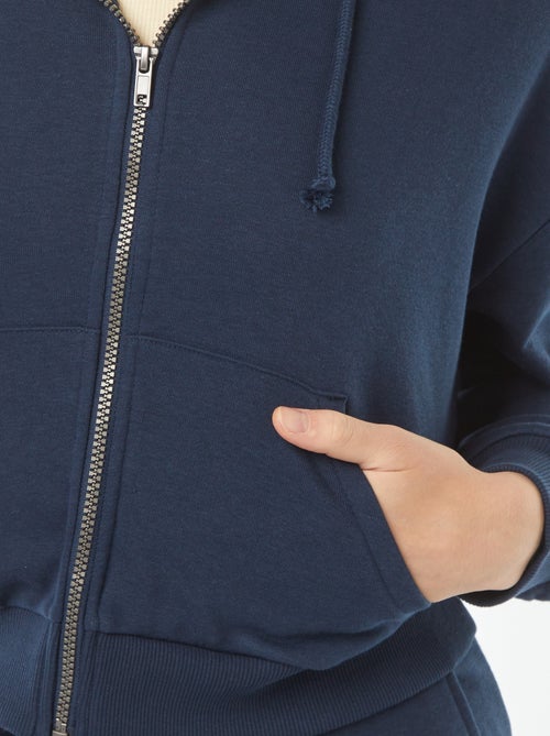 Sweatshirt cropped com capuz - Kiabi