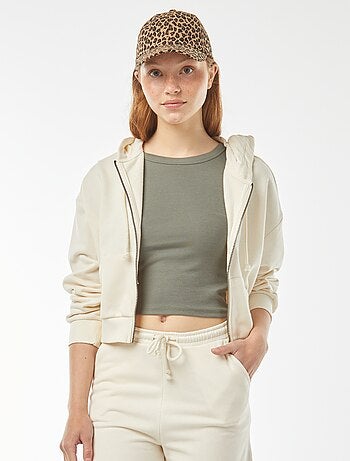 Sweatshirt cropped com capuz