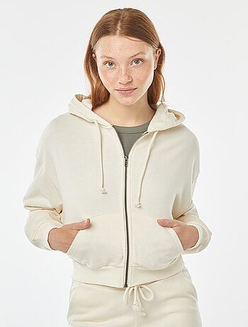 Sweatshirt cropped com capuz