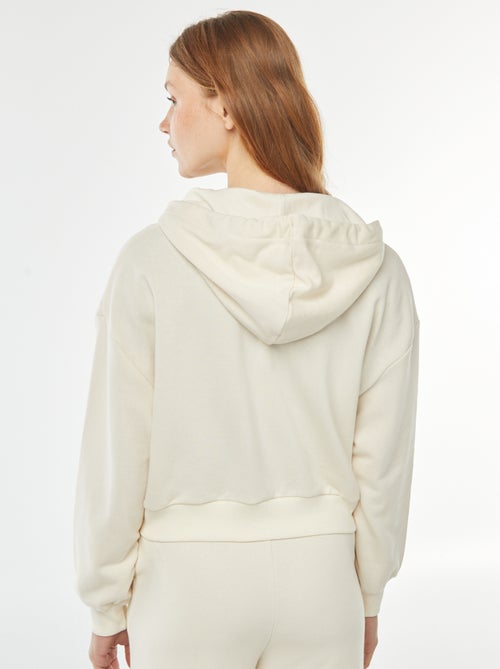 Sweatshirt cropped com capuz - Kiabi