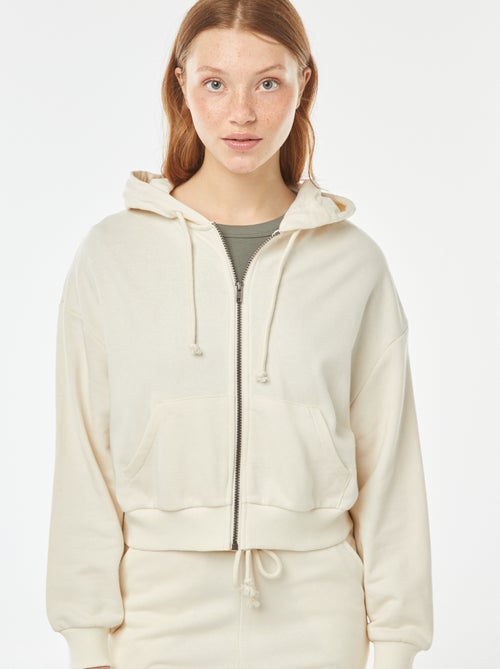 Sweatshirt cropped com capuz - Kiabi