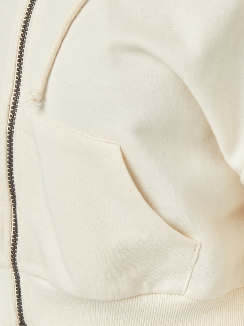 Sweatshirt cropped com capuz - Kiabi