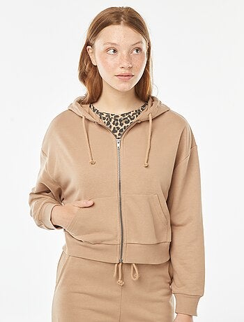 Sweatshirt cropped com capuz