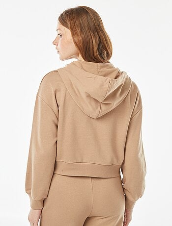 Sweatshirt cropped com capuz