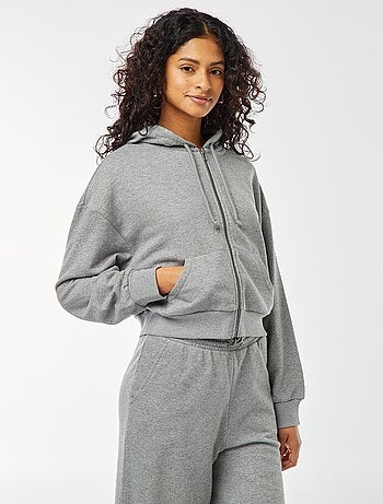 Sweatshirt cropped com capuz