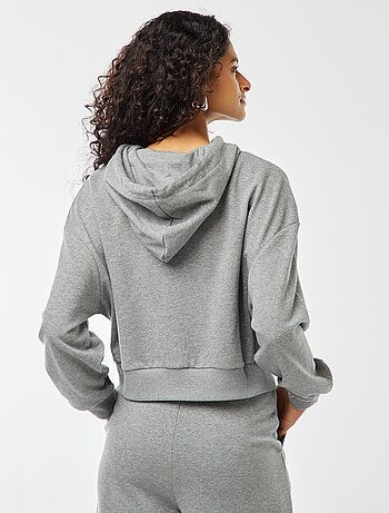 Sweatshirt cropped com capuz