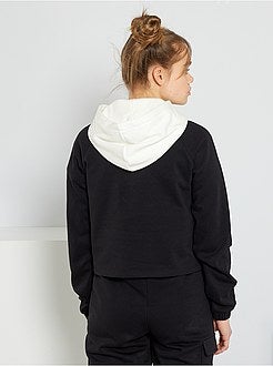 Sweatshirt cropped com capuz - Kiabi