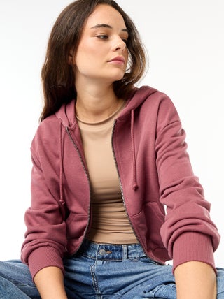 Sweatshirt cropped com capuz