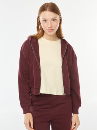 Sweatshirt cropped com capuz