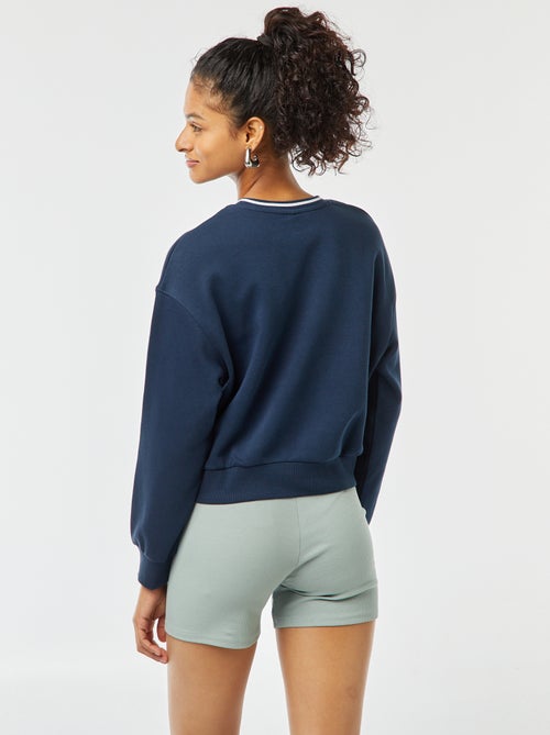Sweatshirt cropped com inscrição americana - Kiabi