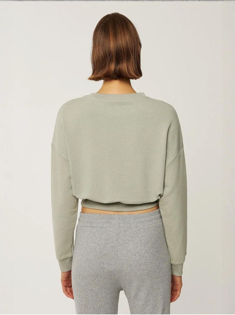 Sweatshirt cropped hiccup Verde - Kiabi