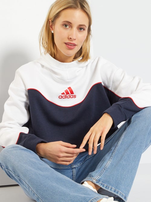 Sweatshirt curta 'adidas' com capuz - Kiabi