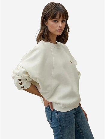 Sweatshirt de algodão bordada hiccup