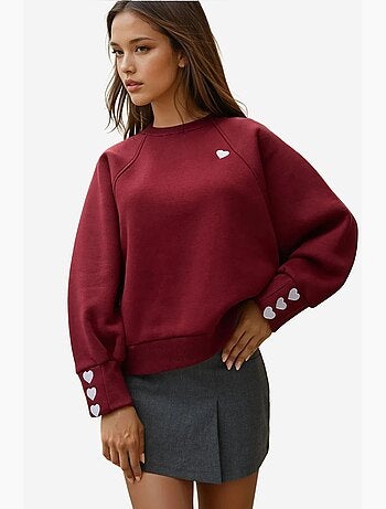Sweatshirt de algodão bordada hiccup
