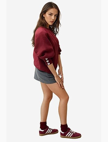 Sweatshirt de algodão bordada hiccup