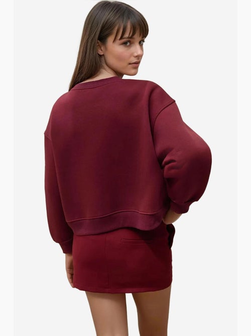 Sweatshirt de algodão bordado com ajuste descontraído hiccup - Kiabi Sweatshirt de algodão bordado com ajuste descontraído hiccup - Kiabi