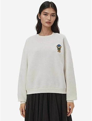 Sweatshirt de algodão bordado hiccup