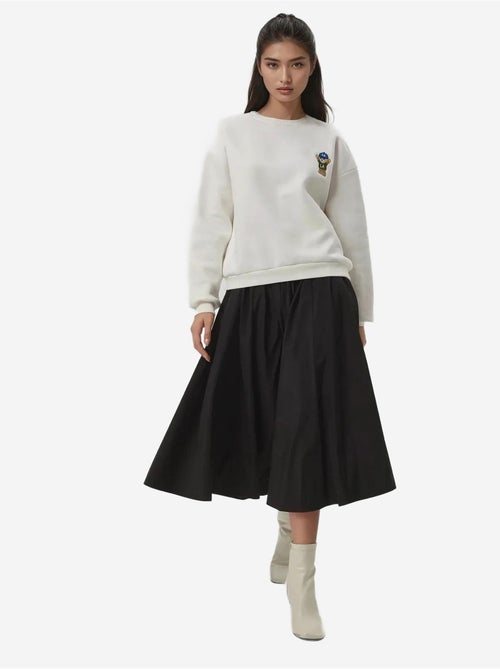 Sweatshirt de algodão bordado hiccup - Kiabi Sweatshirt de algodão bordado hiccup - Kiabi