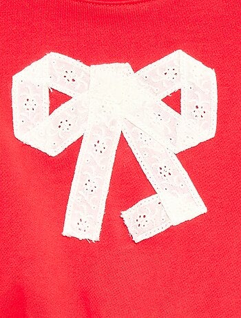 Sweatshirt de algodão com animação na frente