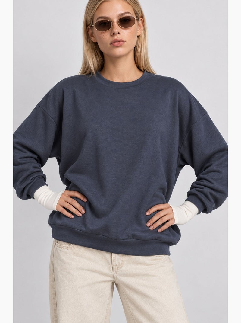 Sweatshirt de algodão istanbul Azul-marinho - Kiabi