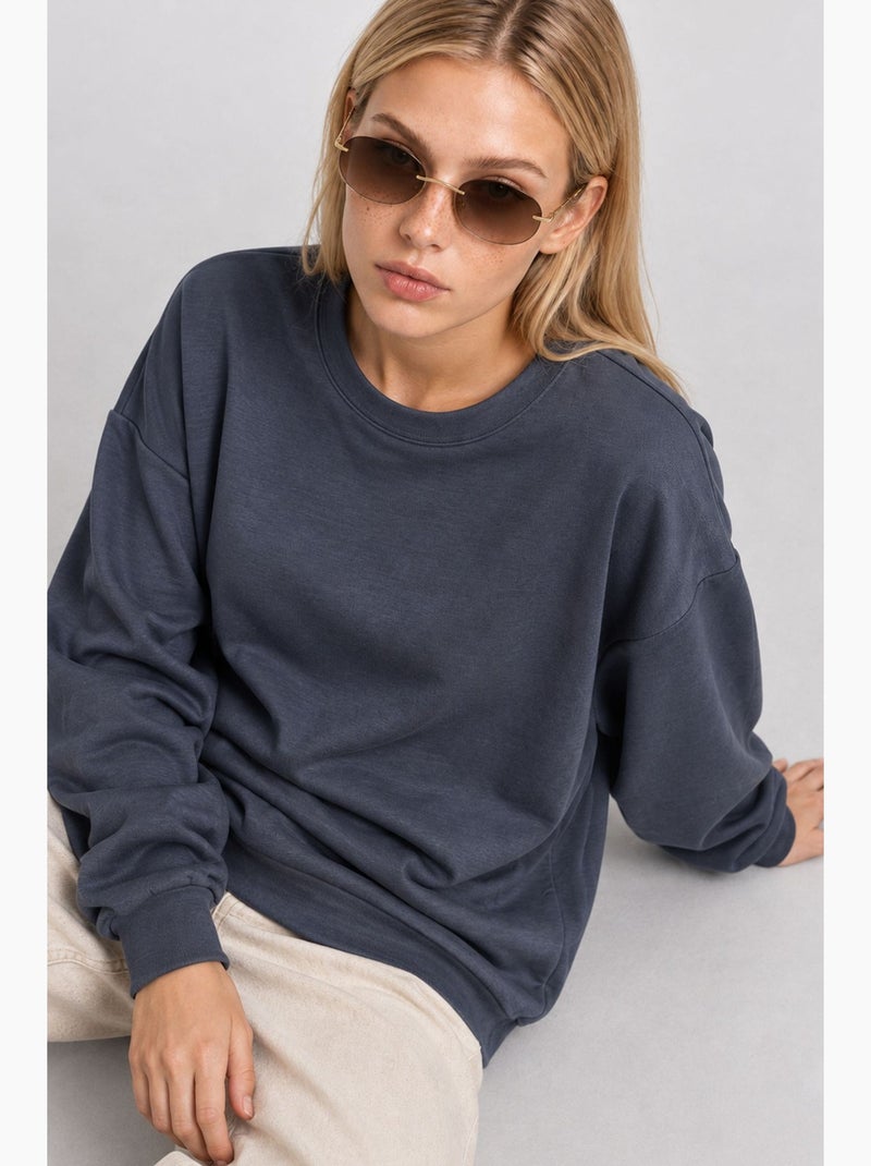 Sweatshirt de algodão istanbul Azul-marinho - Kiabi