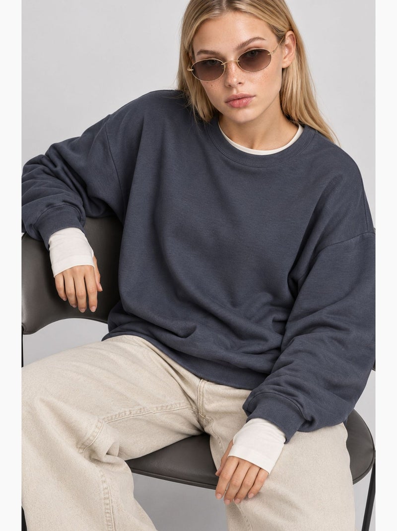 Sweatshirt de algodão istanbul Azul-marinho - Kiabi