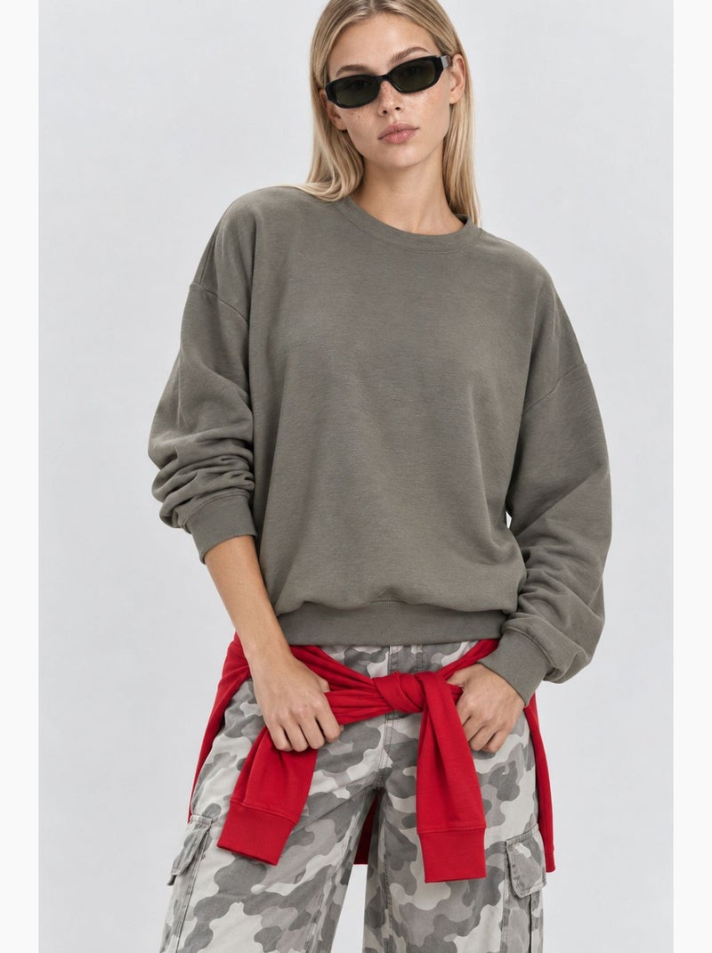 Sweatshirt de algodão istanbul Cáqui - Kiabi