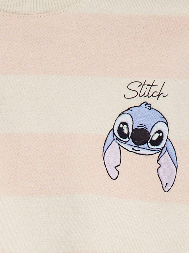 Sweatshirt de algodão 'Stitch' ROSA - Kiabi