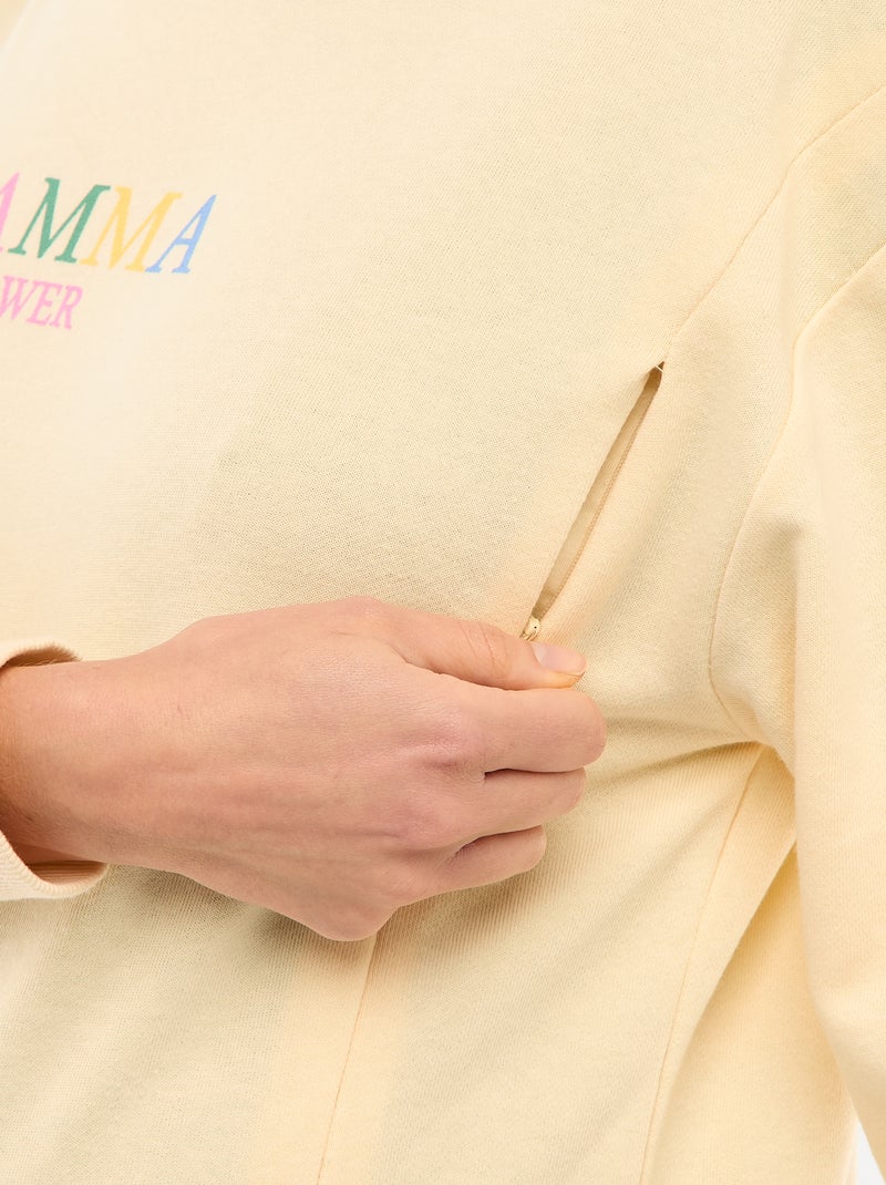 Sweatshirt de amamentação Amarelo - Kiabi