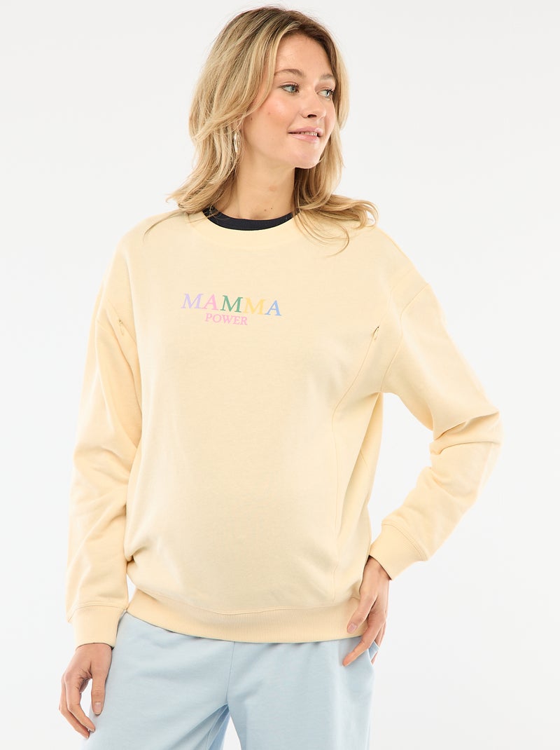 Sweatshirt de amamentação Amarelo - Kiabi