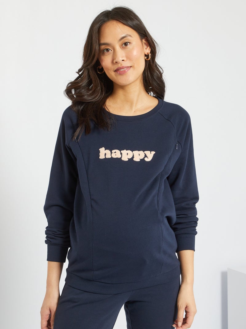 Sweatshirt de amamentação AZUL - Kiabi