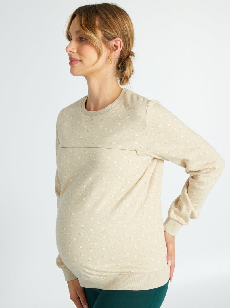 Sweatshirt de amamentação BEGE - Kiabi