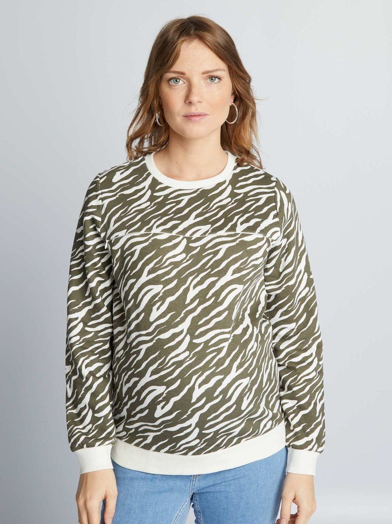 Sweatshirt de amamentação CINZA - Kiabi