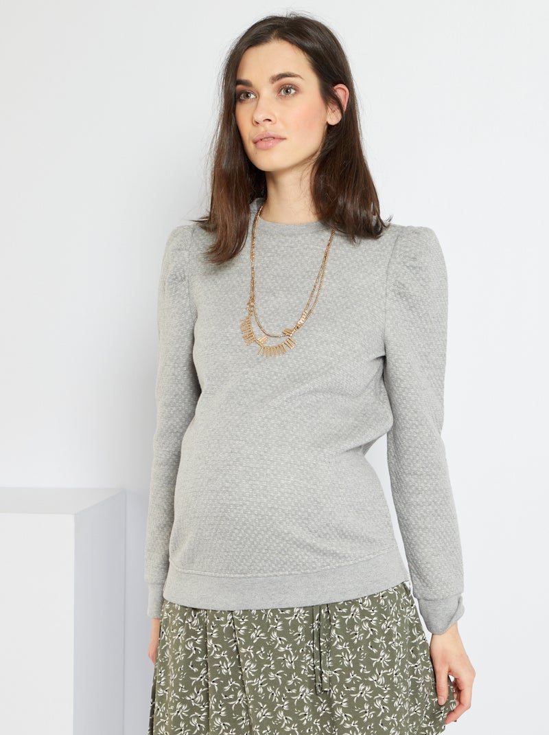 Sweatshirt de amamentação CINZA - Kiabi