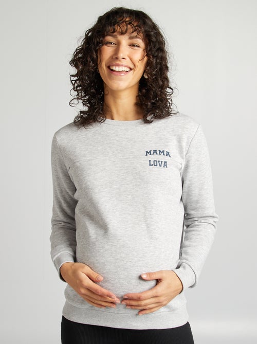 Sweatshirt de amamentação com abertura com fecho - Kiabi