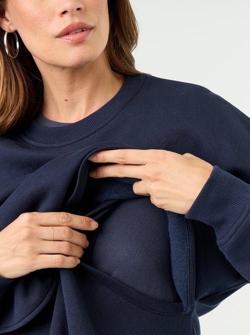 Sweatshirt de amamentação com abertura cruzada - Kiabi Sweatshirt de amamentação com abertura cruzada - Kiabi