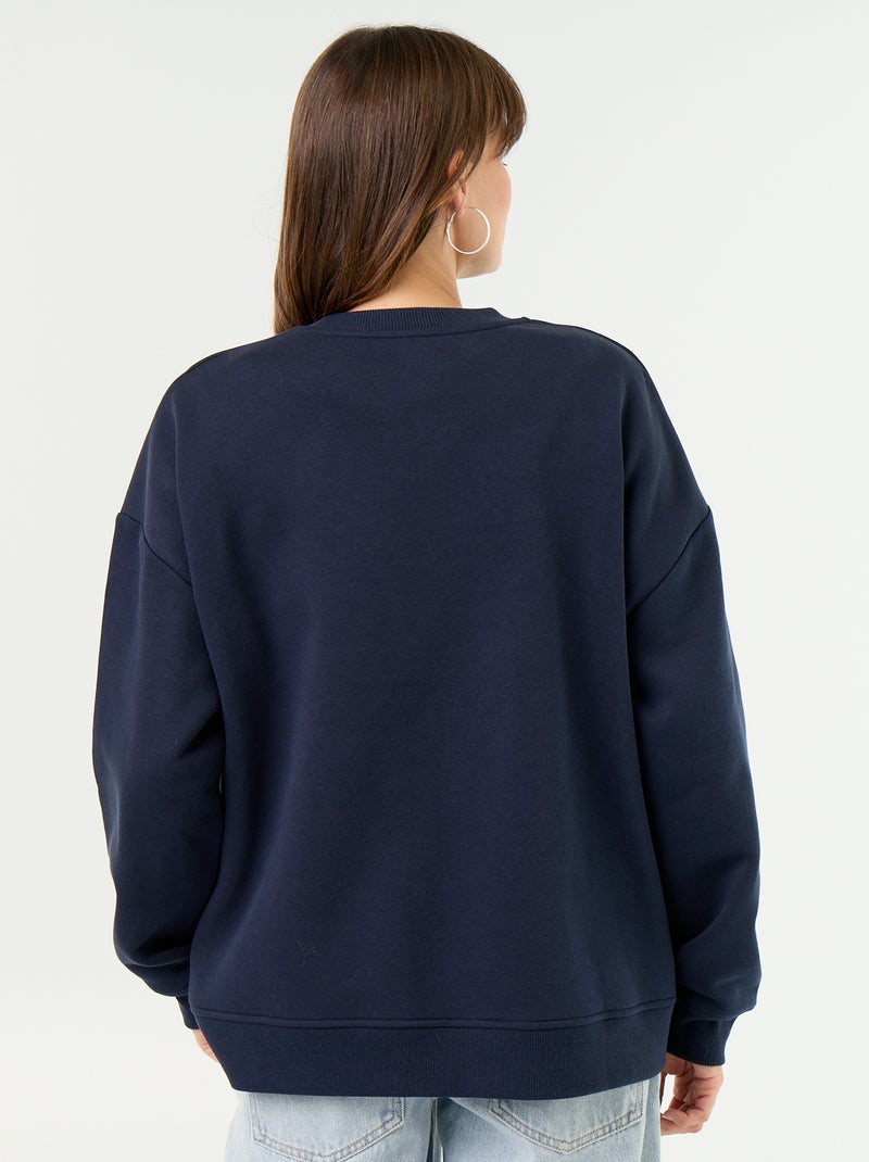 Sweatshirt de amamentação com abertura cruzada Azul - Kiabi