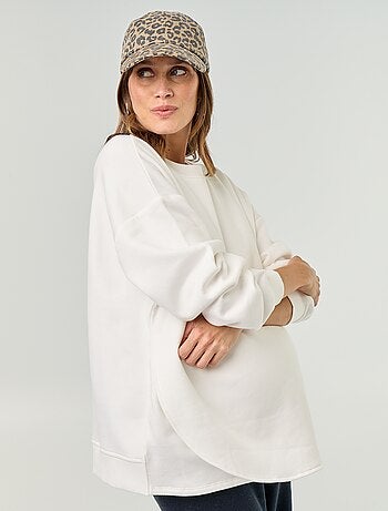 Sweatshirt de amamentação com abertura cruzada