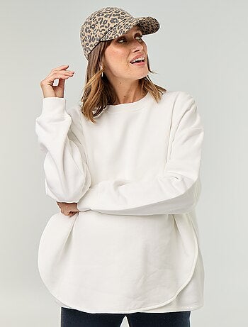Sweatshirt de amamentação com abertura cruzada