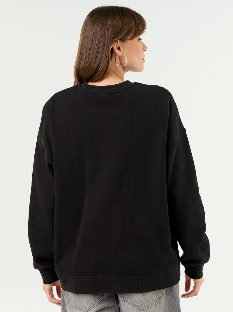 Sweatshirt de amamentação com abertura cruzada Preto - Kiabi