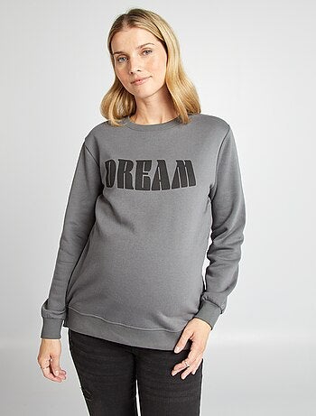 Sweatshirt de amamentação com abertura por molas de pressão