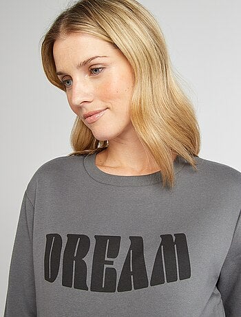 Sweatshirt de amamentação com abertura por molas de pressão